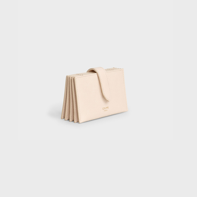 CELINE Accordeon card holder in Grained calfskin outlook