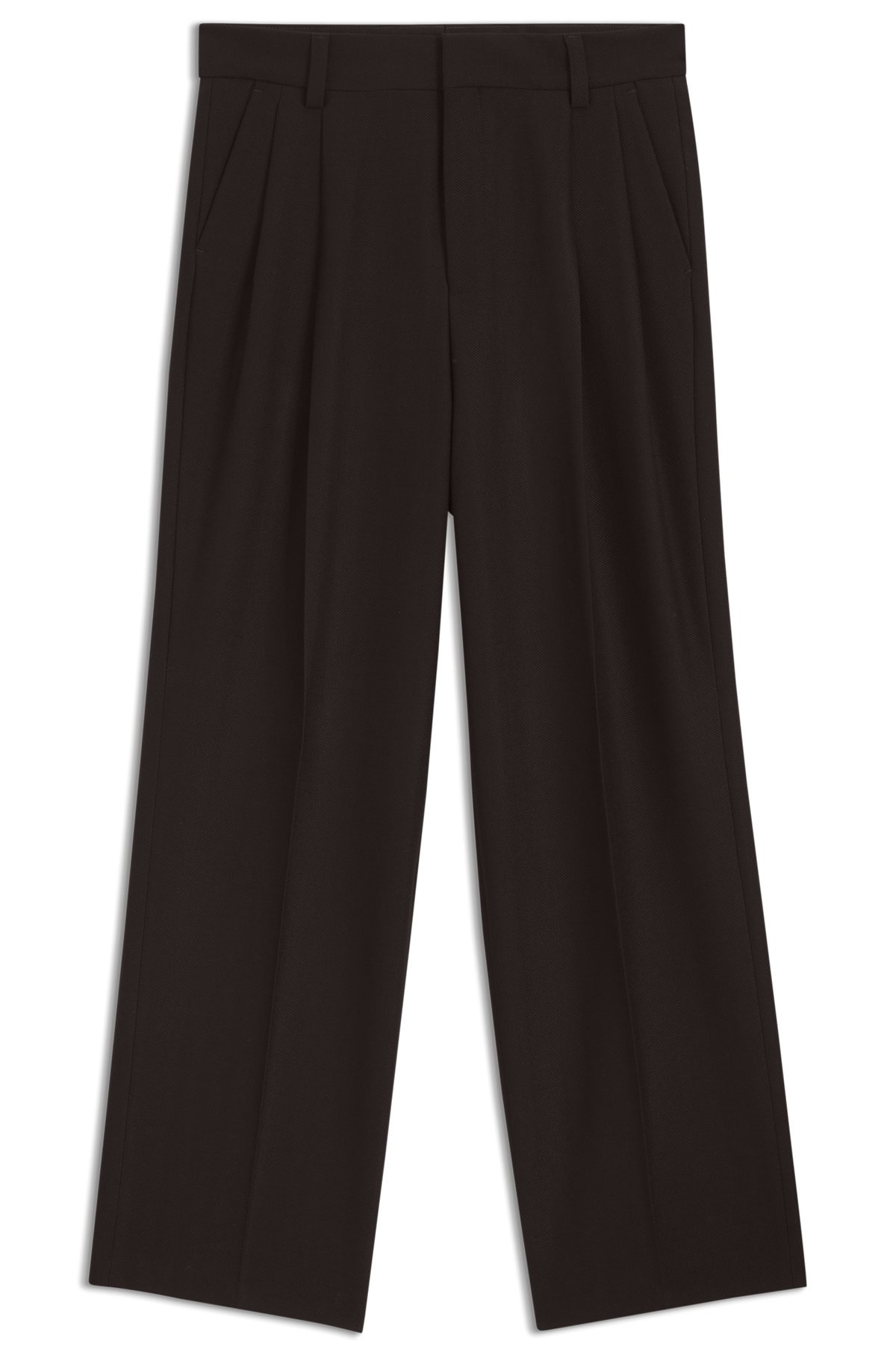MODERN-FIT TROUSERS IN HERRINGBONE STRETCH DOBBY - 1
