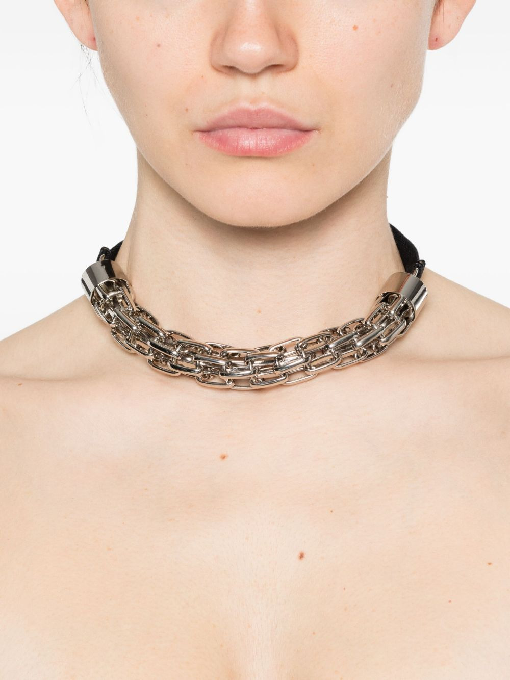 ribbon-bow chain necklace - 2