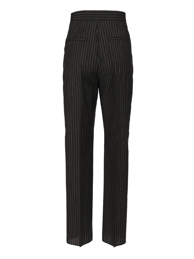 Max Mara Carrot In Wool Canvas Trousers Black outlook