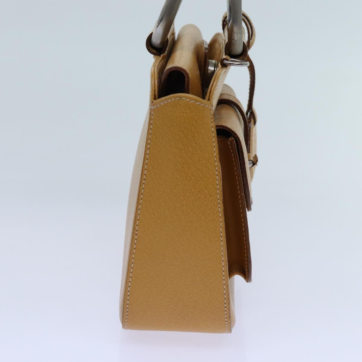 GUCCI Hand Bag Leather Brown - 4