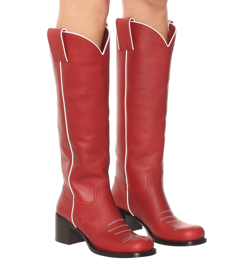 Leather knee-high boots 4