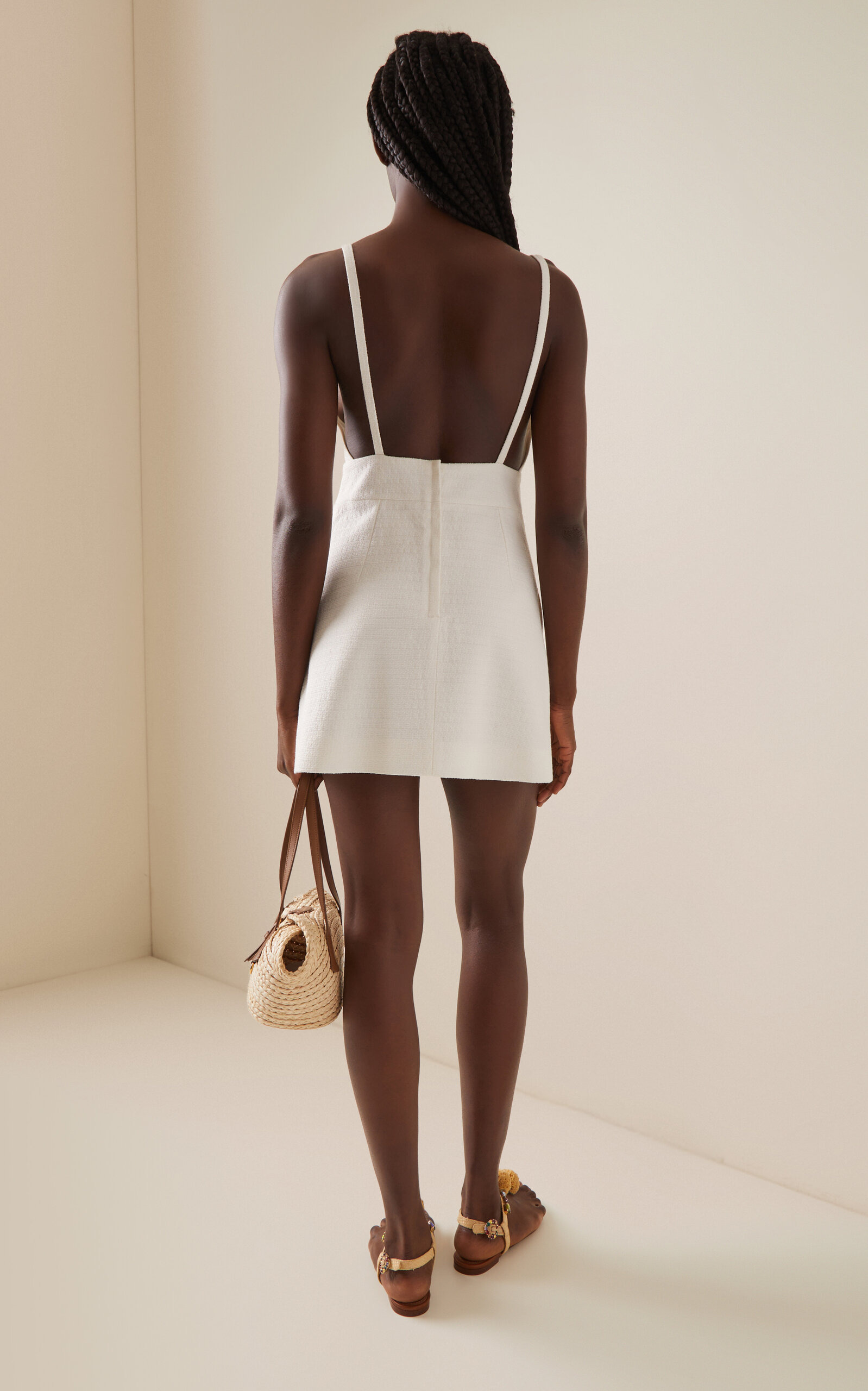 Bouclé Mini Dress white - 4