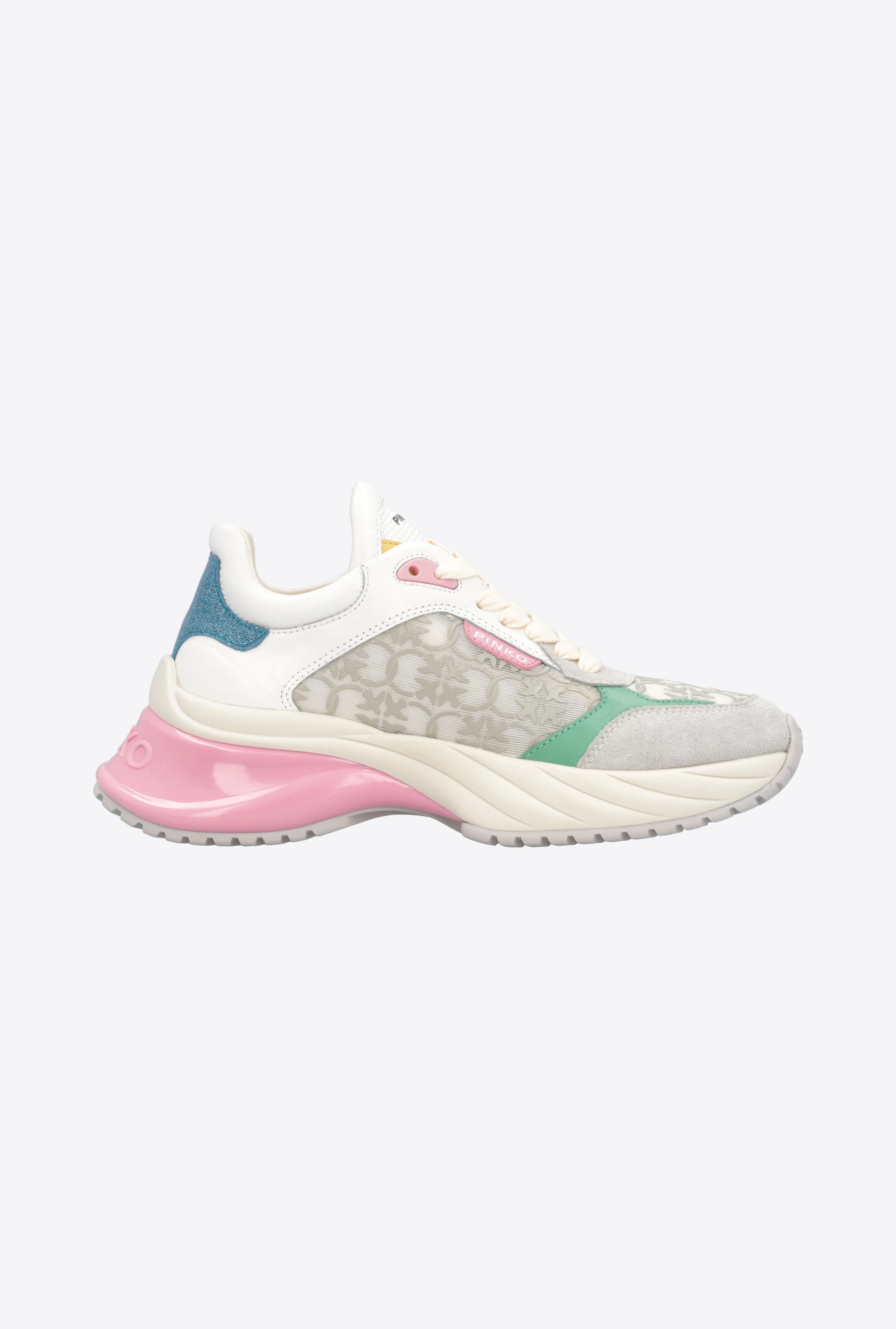 ARIEL SNEAKERS WITH LOVE BIRDS MONOGRAM MESH INSERT - 1