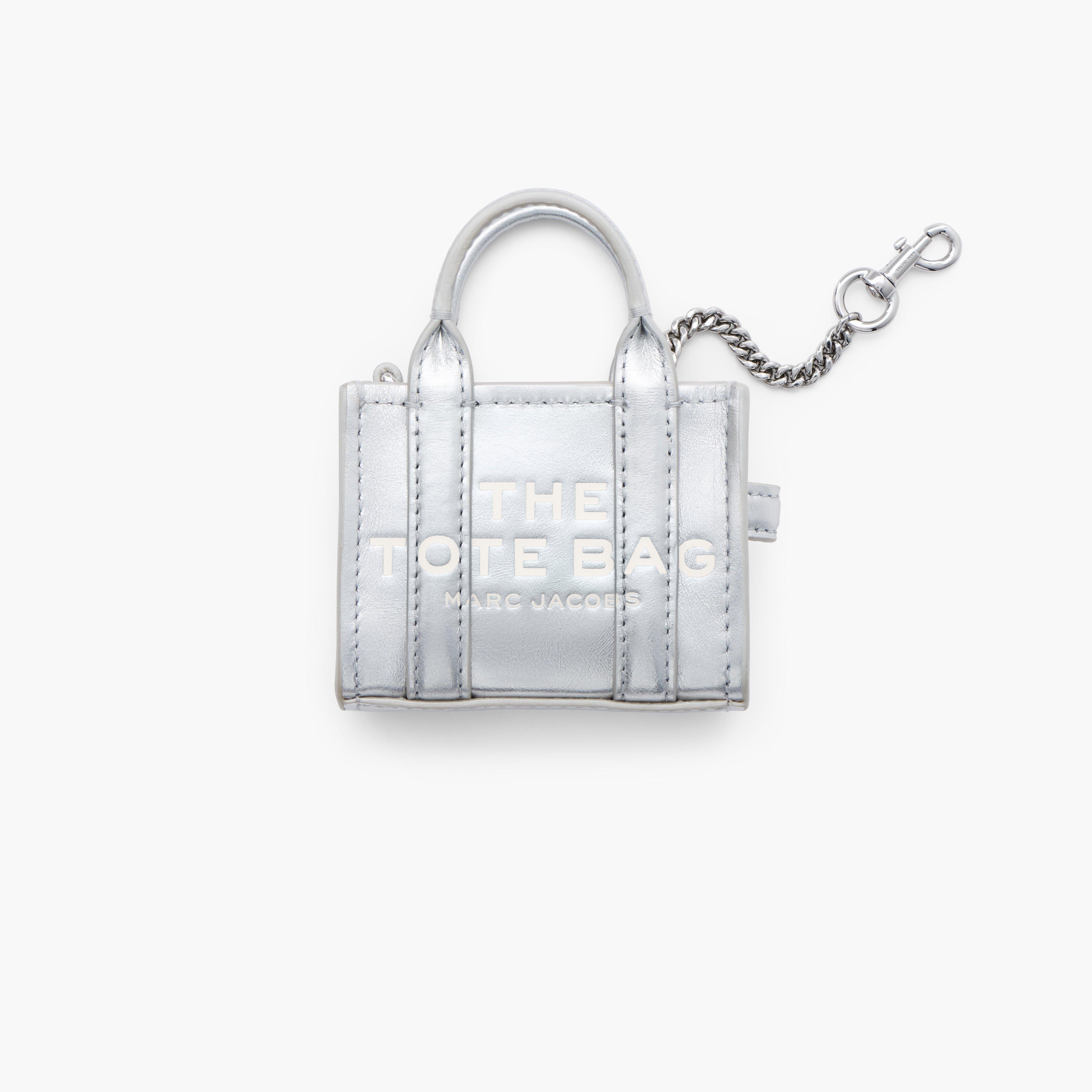 THE METALLIC LEATHER NANO TOTE CHARM - 1