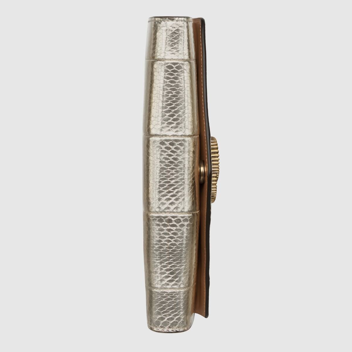 Broadway snakeskin clutch with Double G - 8