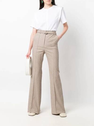 Sportmax check-print flared trousers outlook