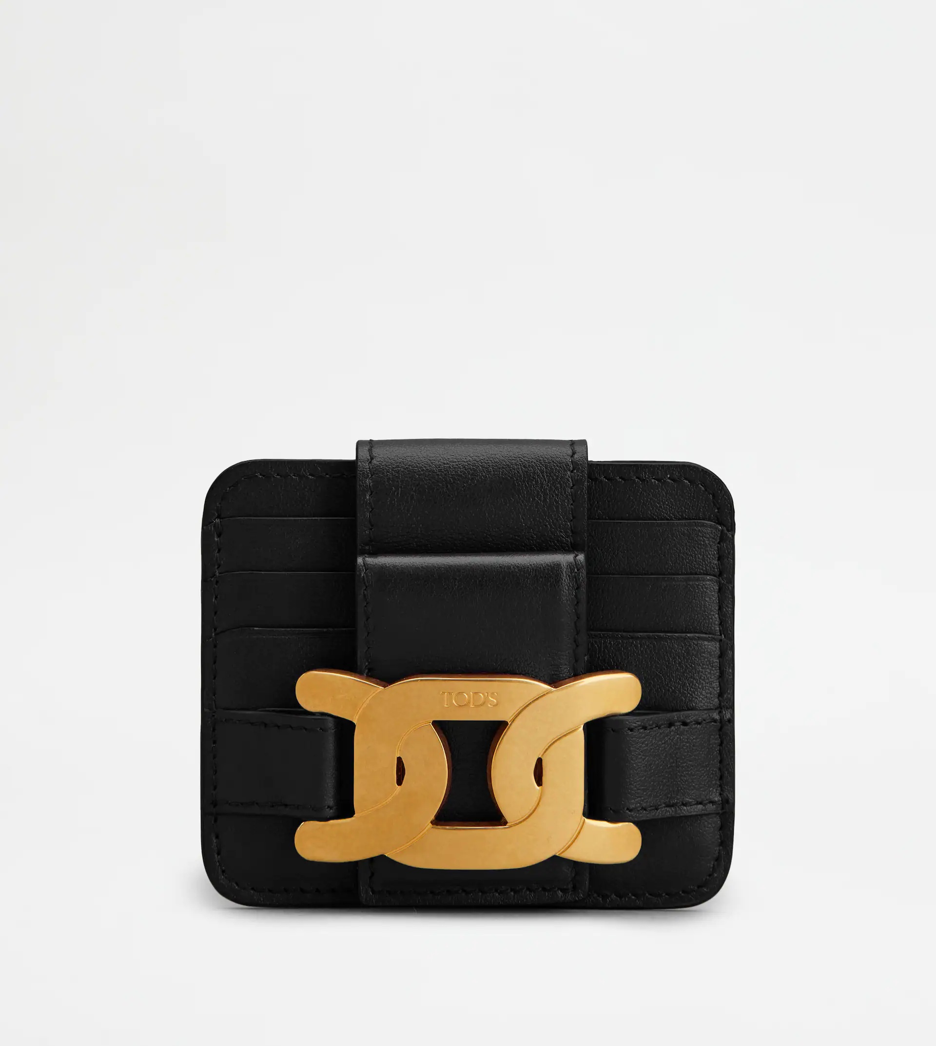 KATE CARD HOLDER IN LEATHER SMALL - BLACK - 1