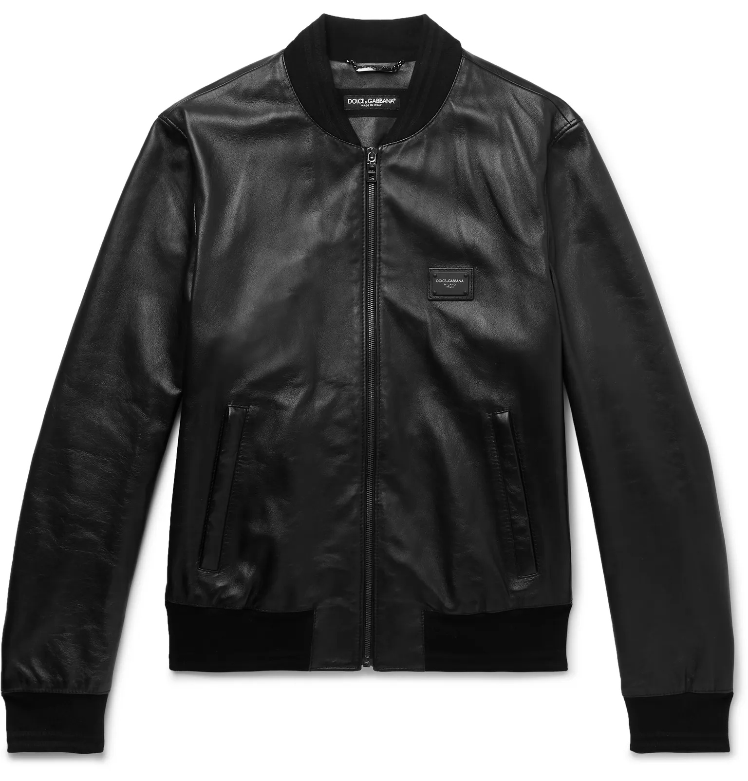 Leather Bomber Jacket - 1