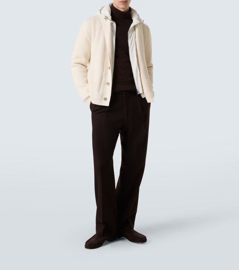 Herno Ribbed-knit wool cardigan outlook