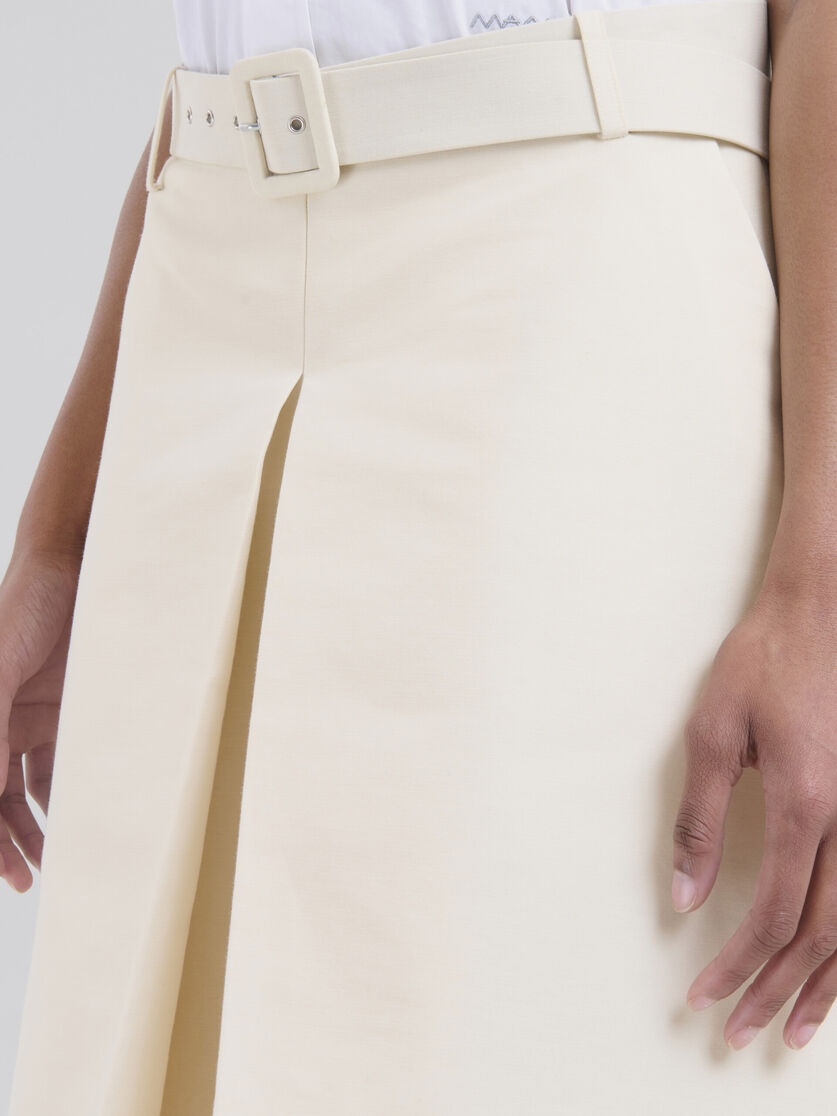 BLACK COTTON A-LINE SKIRT WITH MARNI SYMBOL - 4