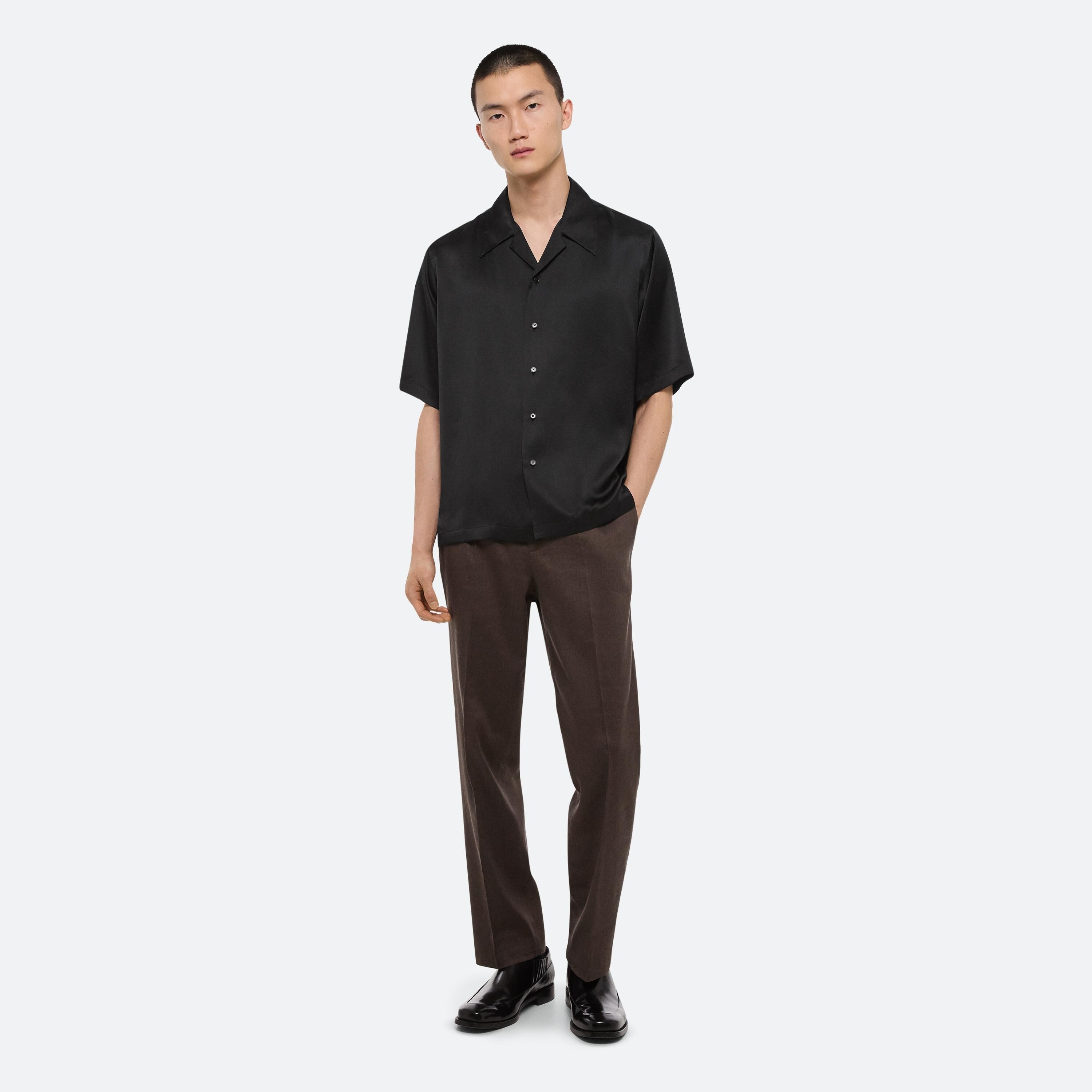 BOXY SILK SHIRT - 2