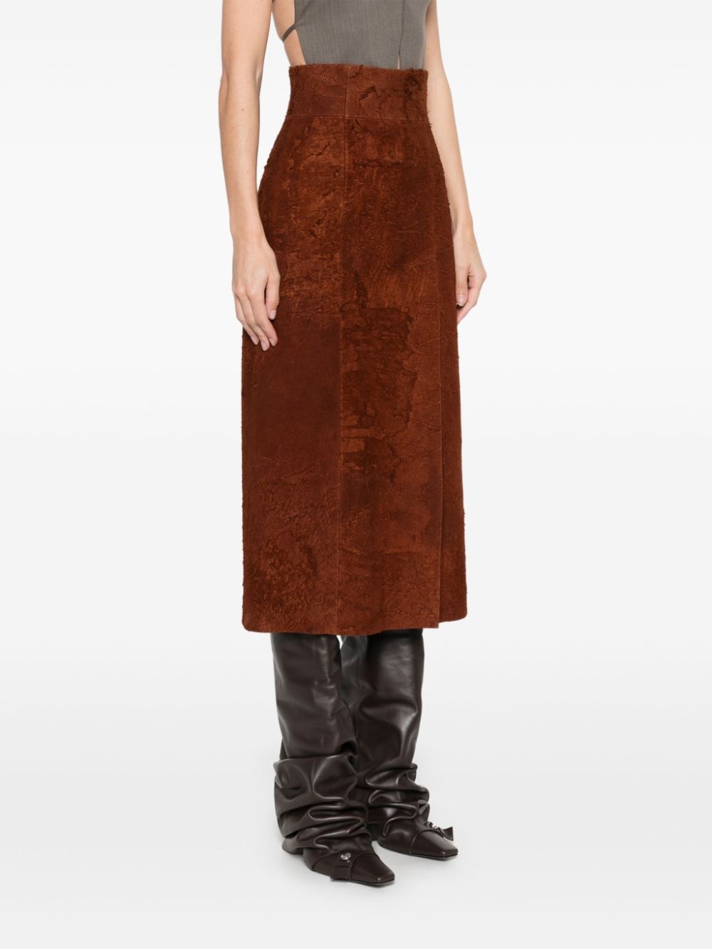 suede midi skirt - 3