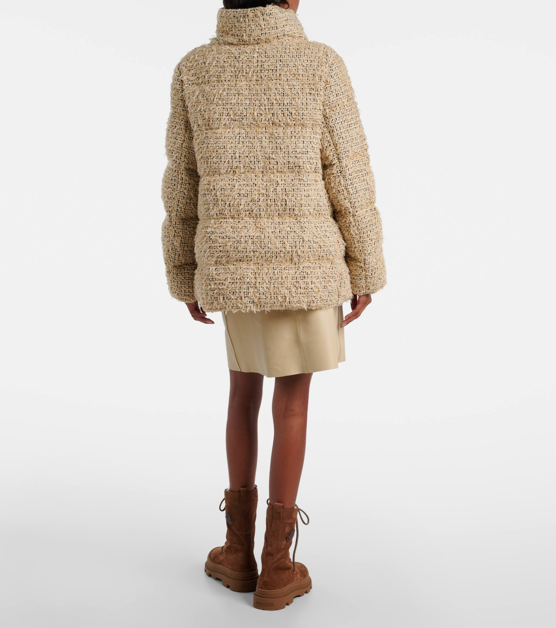 Cochelle checked tweed down jacket - 3