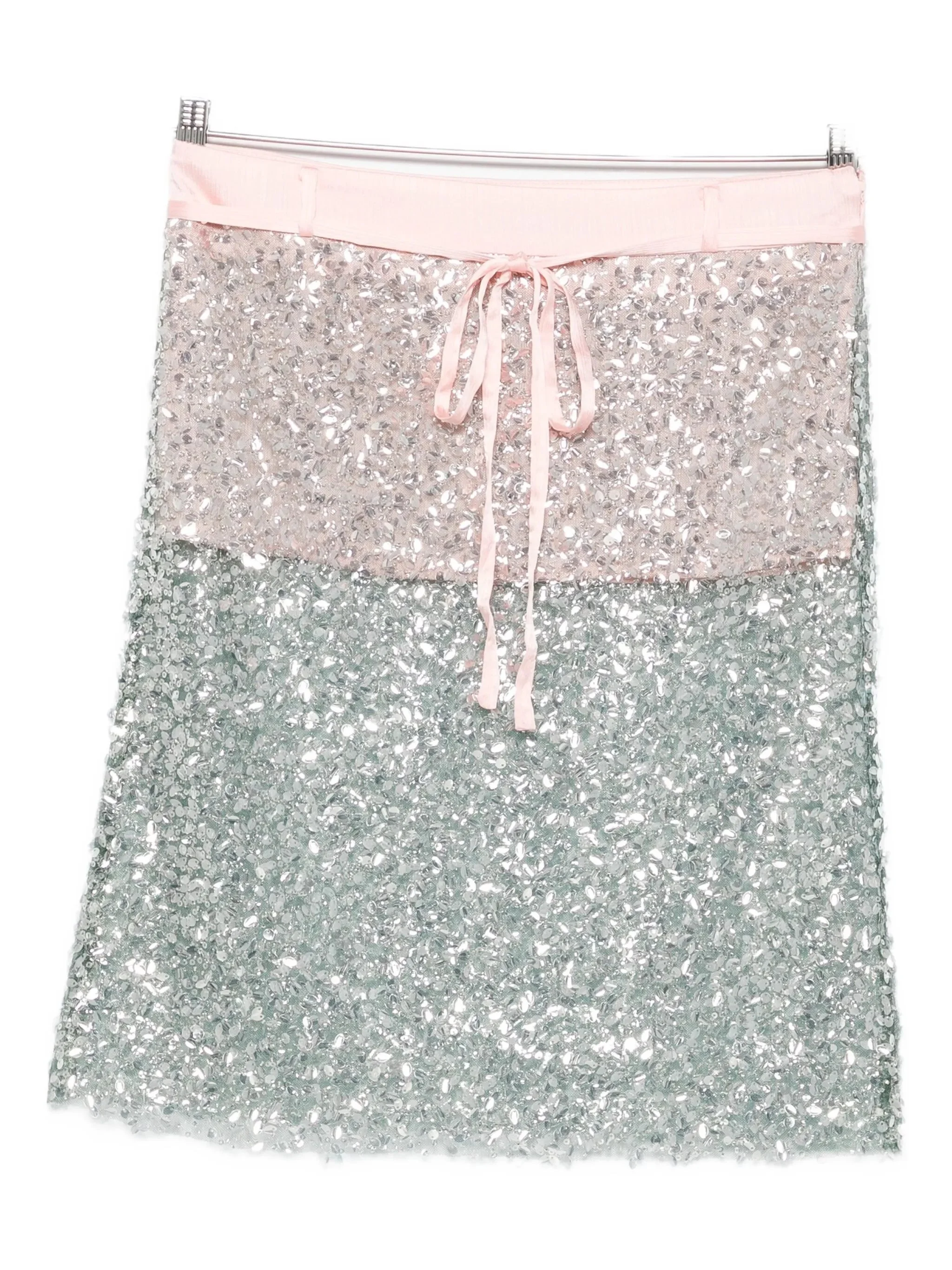 Siedres Sequin-embellished Drawstring Skirt - 1