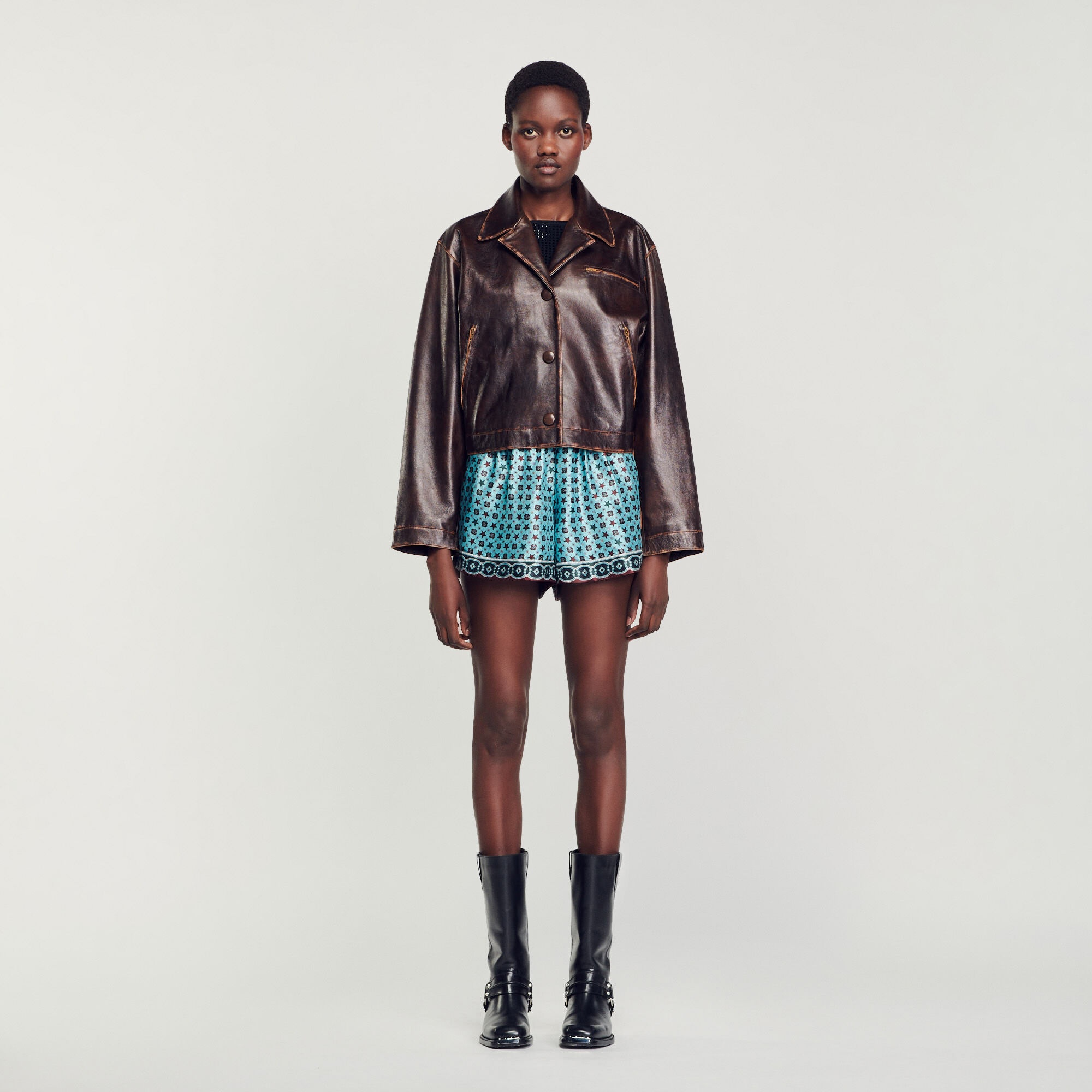 DISTRESSED LEATHER JACKET - 3