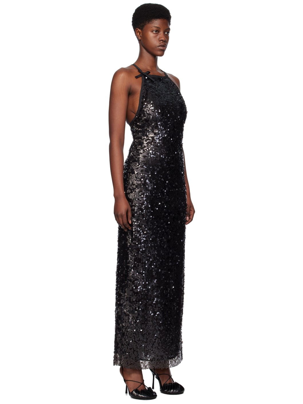 Black Sequin Maxi Dress - 2