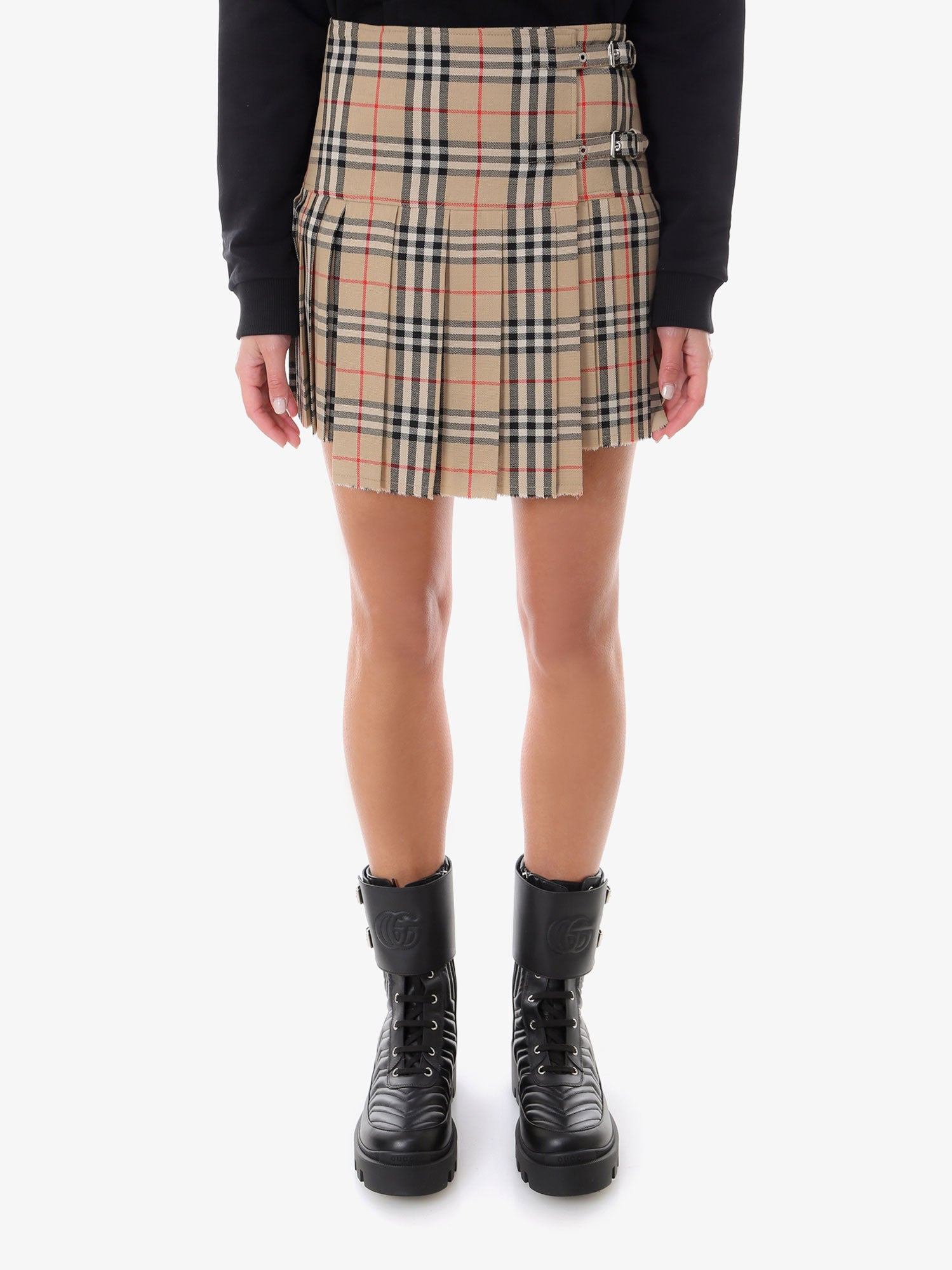 Wool Skirt With Iconic Print - 3