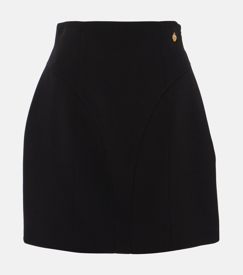 High-rise crêpe miniskirt 1