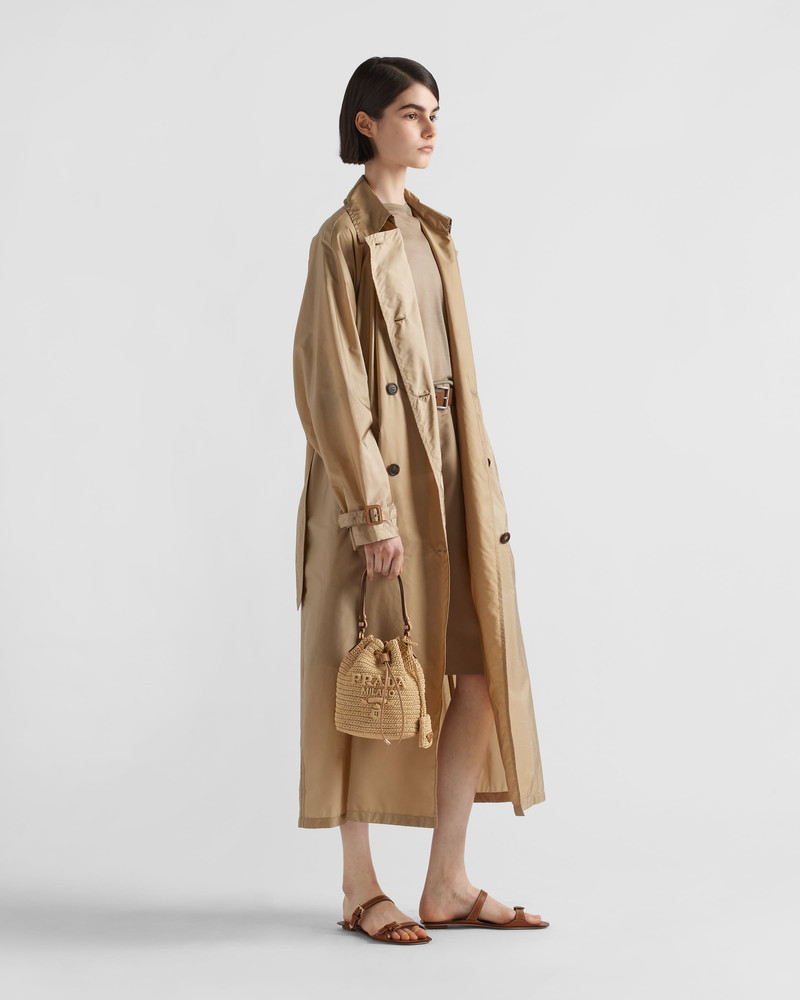 Prada Crochet and leather mini-bucket bag outlook