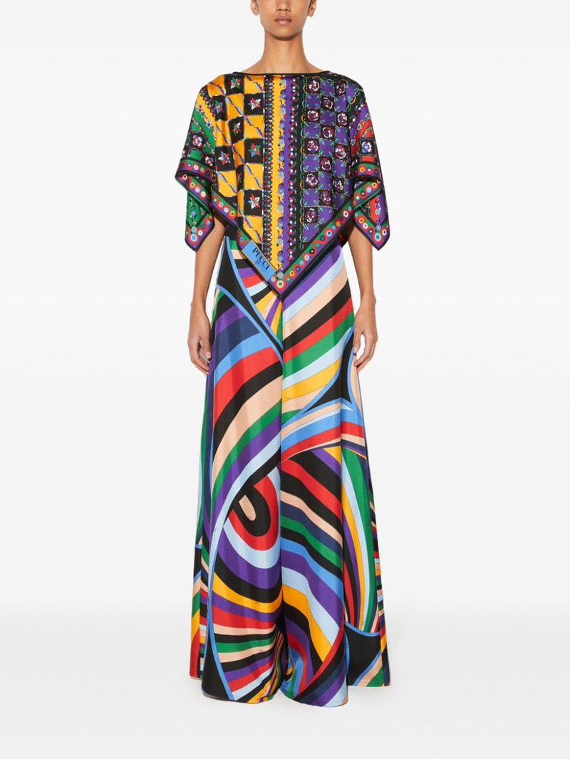 PUCCI Festa Onde-print kaftan top outlook