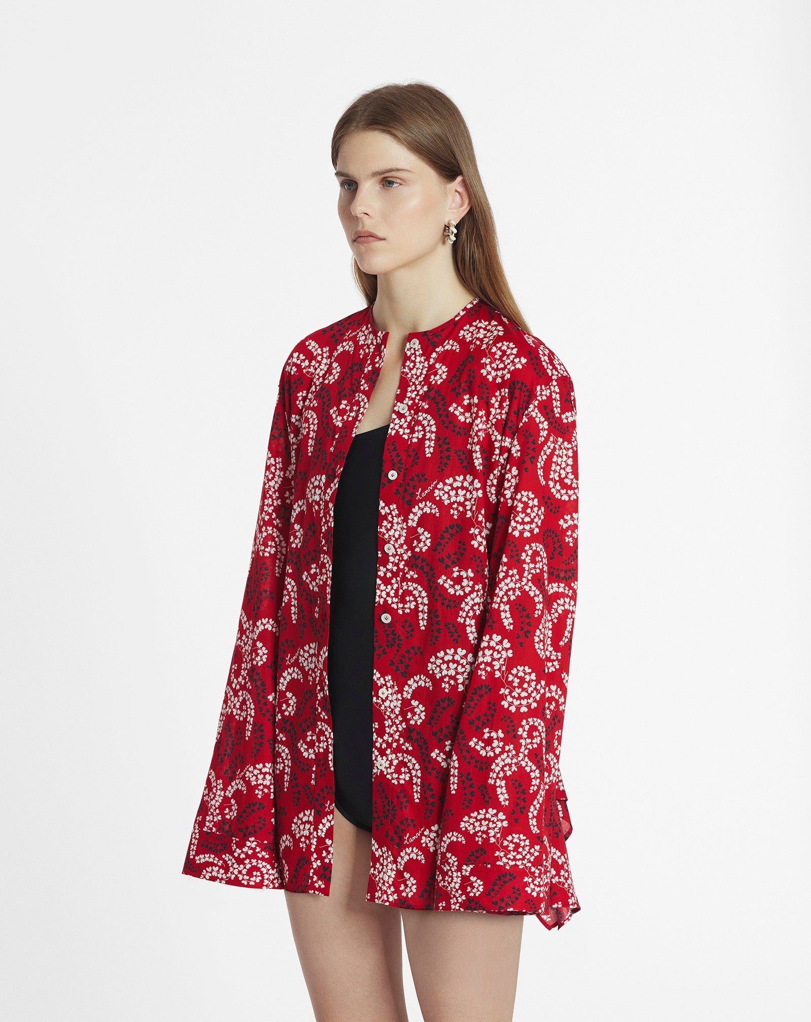 PRINTED SHIRT IN COTTON VOILE - 3