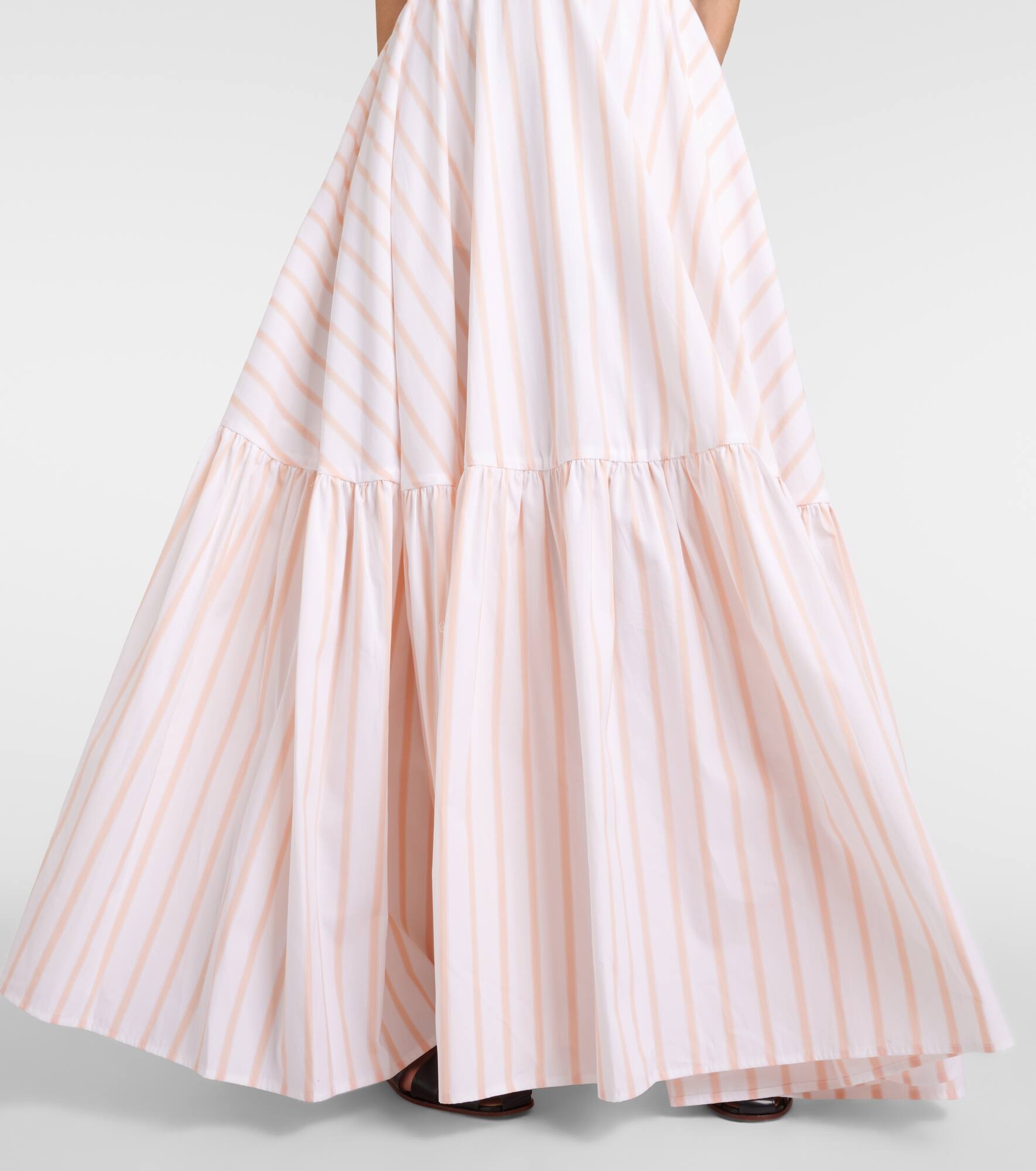 Pleated cotton maxi skirt - 5