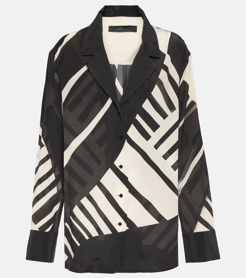 Printed silk shirt - 1