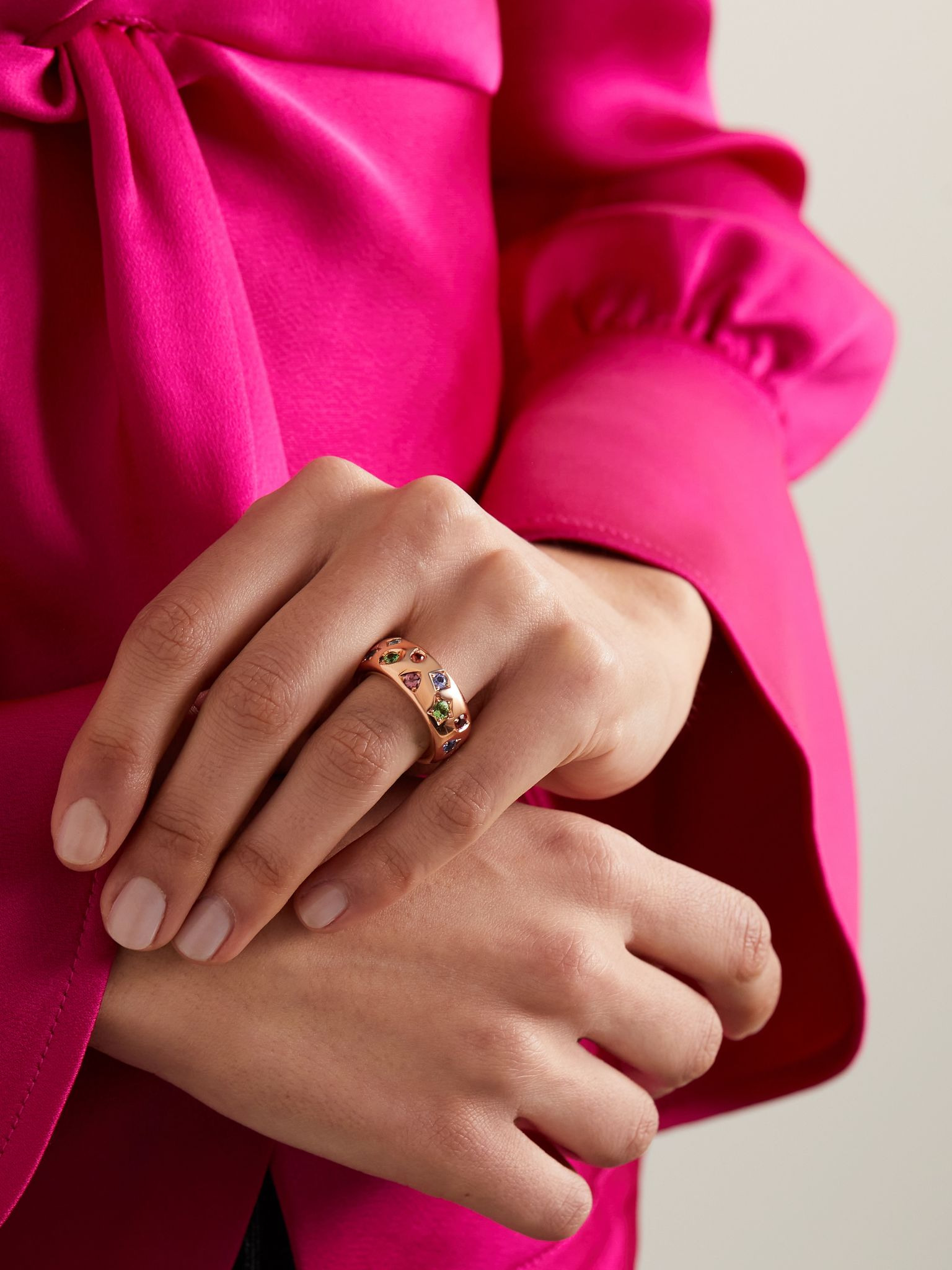 Iconica 18-karat rose gold multi-stone ring Gold - 2