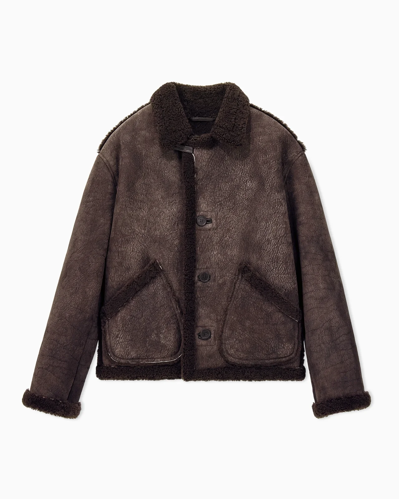 BLOUSON JACKET REGULAR FIT SHEARLING - 1