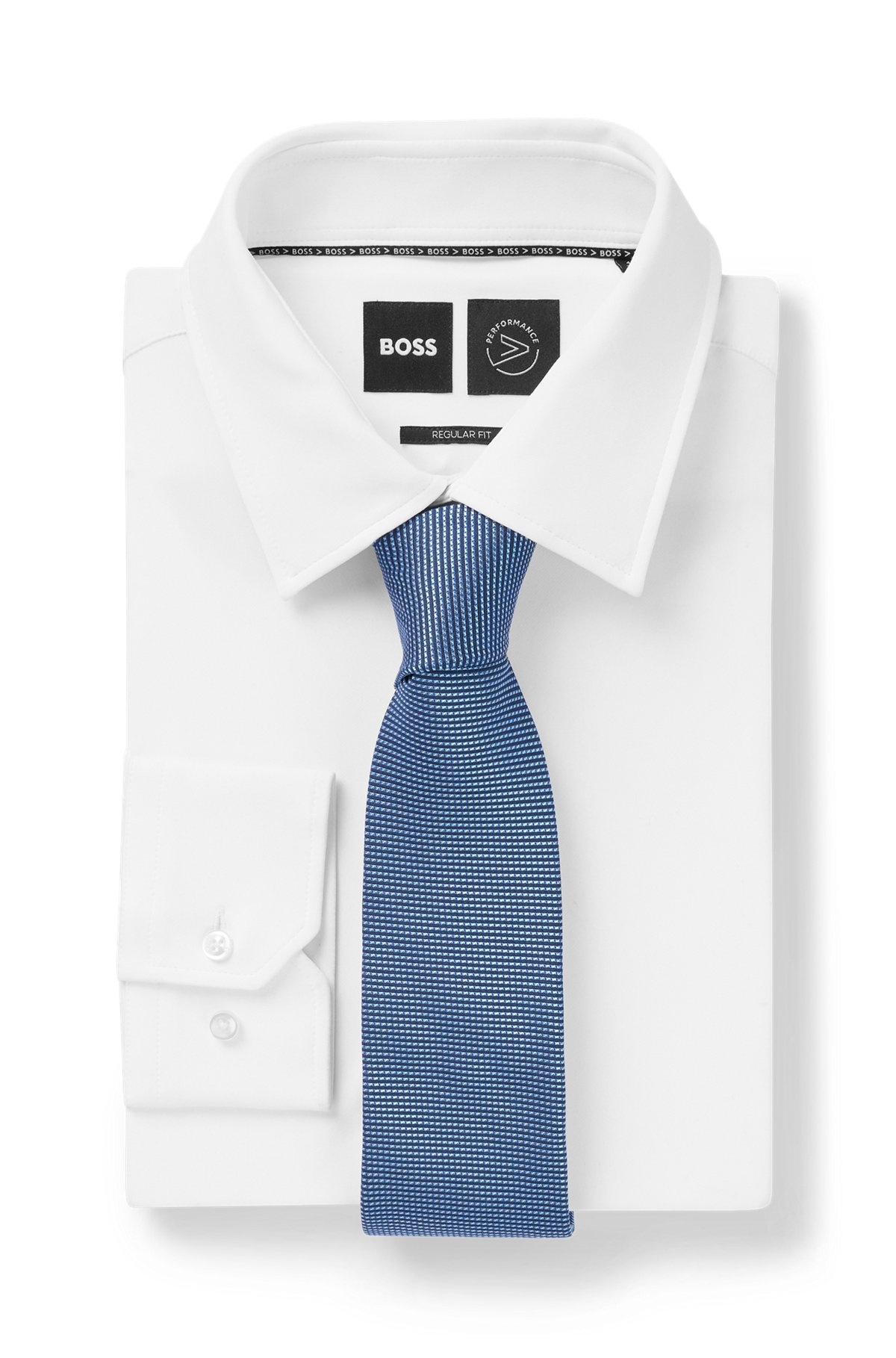 SILK-JACQUARD TIE WITH ALL-OVER MICRO PATTERN - 3