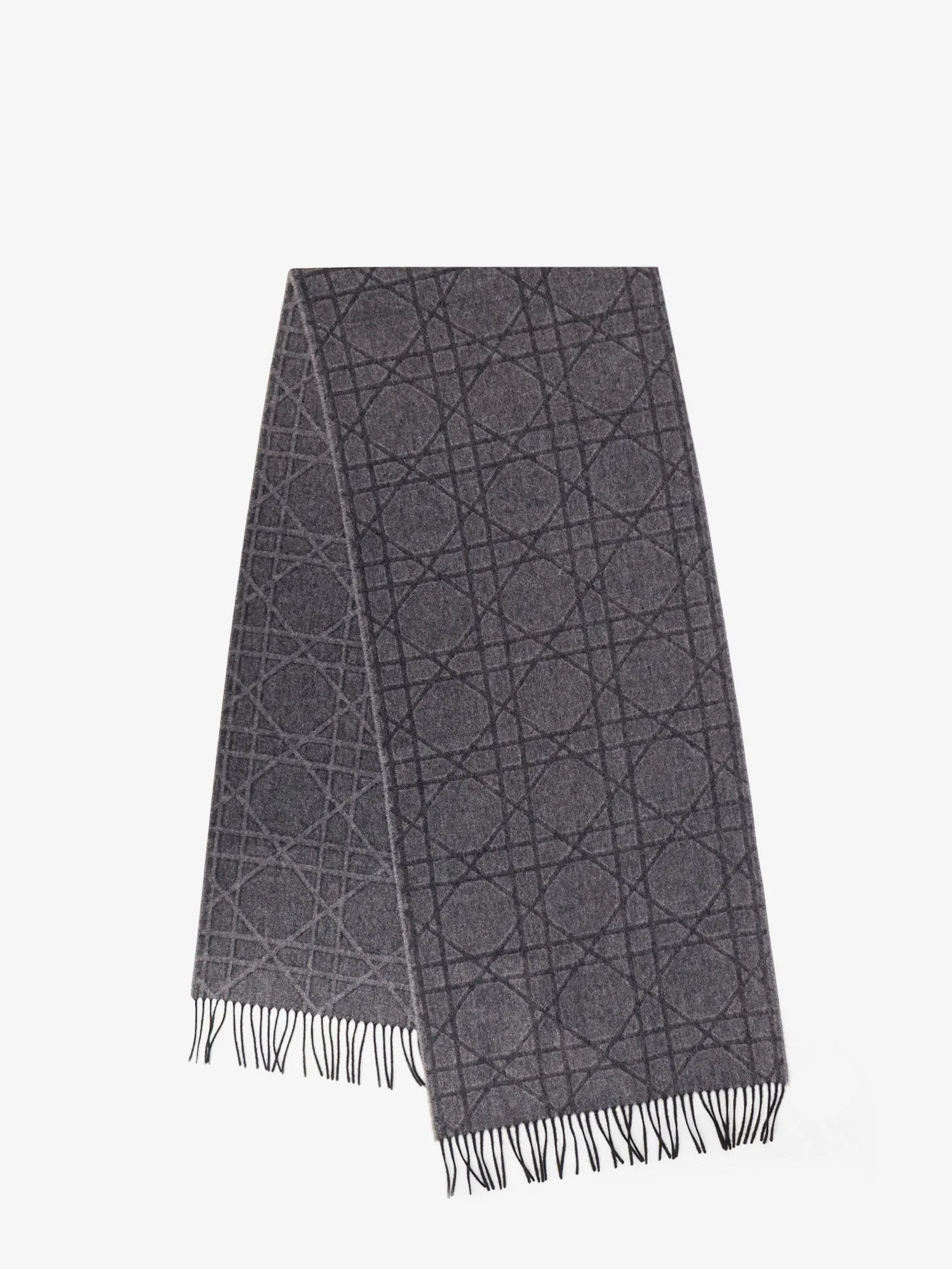 Dior Men Cannage Cashmere And Wool Scarf - 1