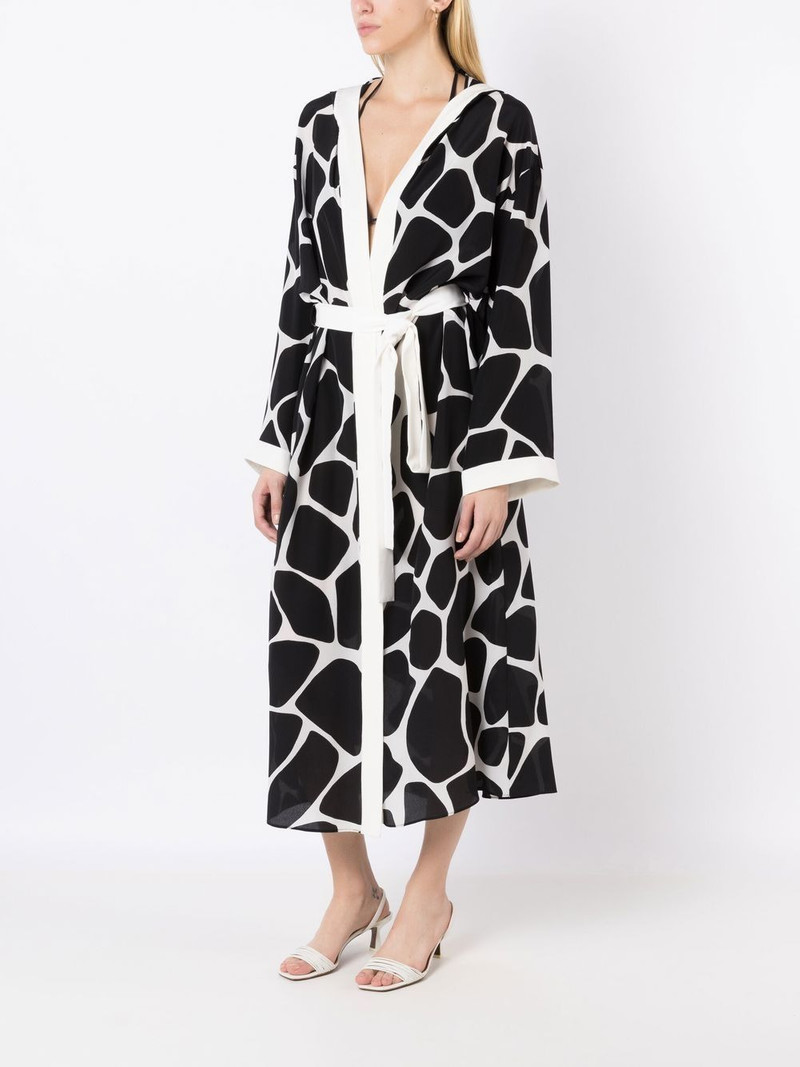 animal-print silk cover-up 3