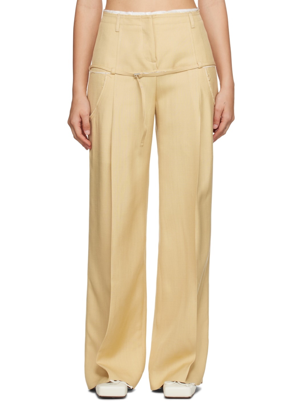 Beige Le Chouchou 'Le Pantalon Criollo' Trousers - 1