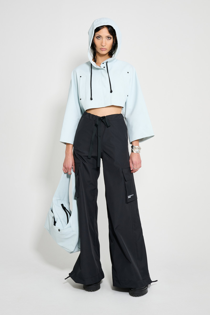 Lilla Tre Cropped Raincoat Frost Grey 5