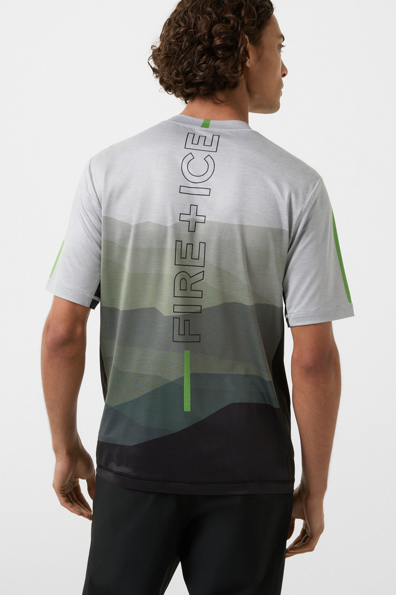 Balduin mesh shirt in Light gray/olive green 3