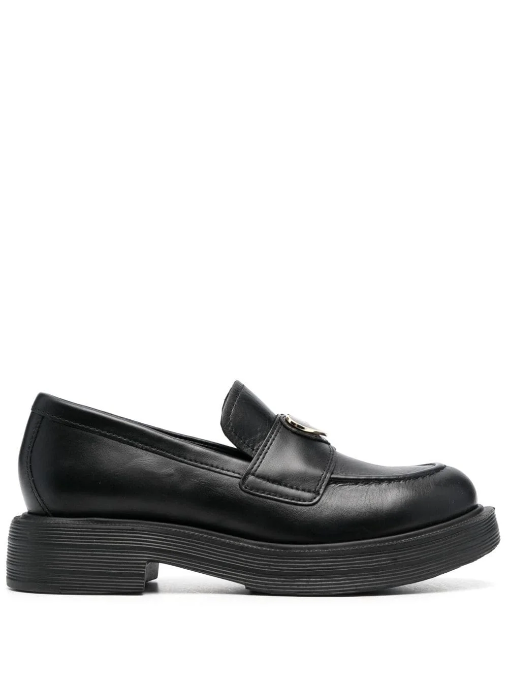 logo-plaque 40mm faux-leather loafers - 1