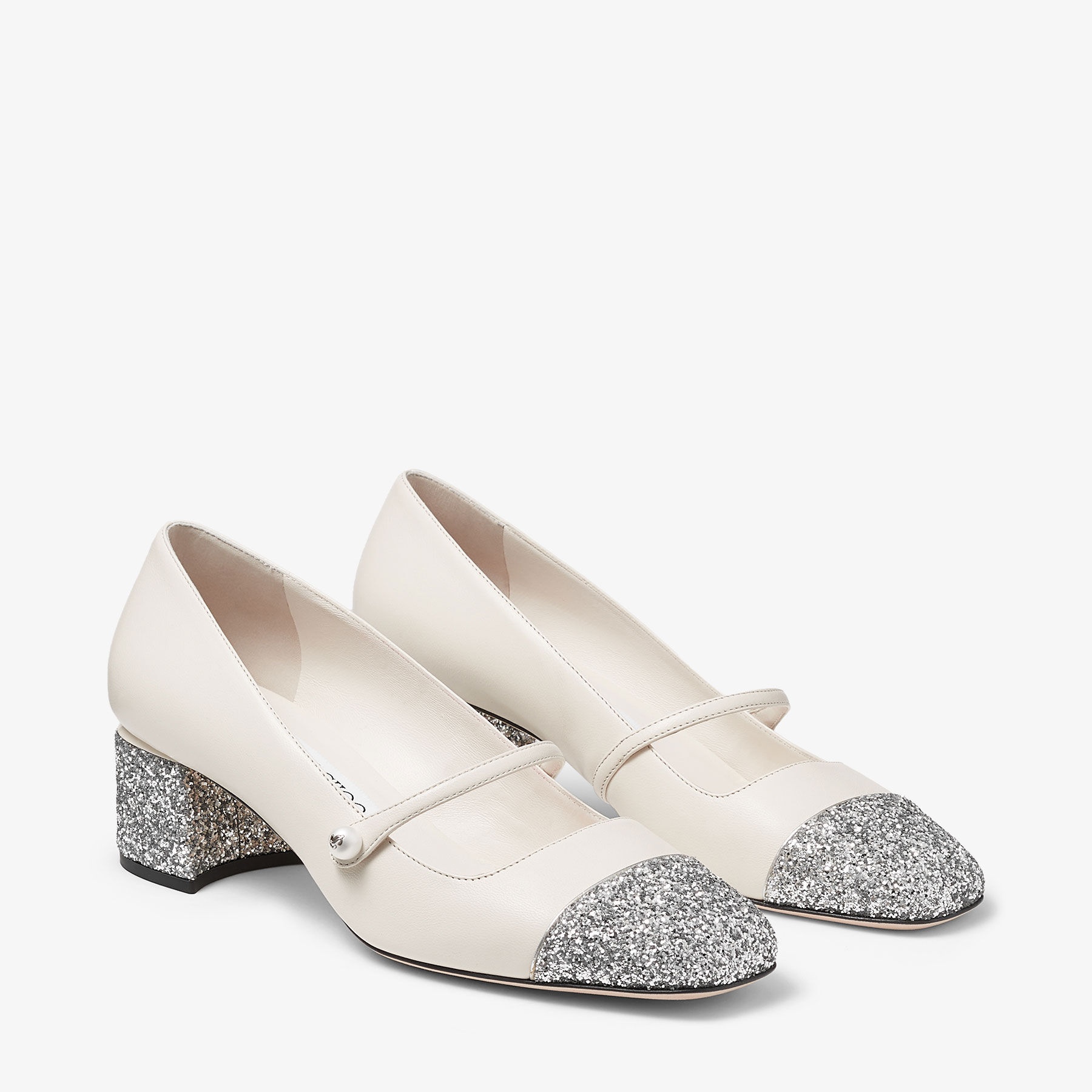 Elisa 45
Silver/Latte Glitter Leather Pumps - 2