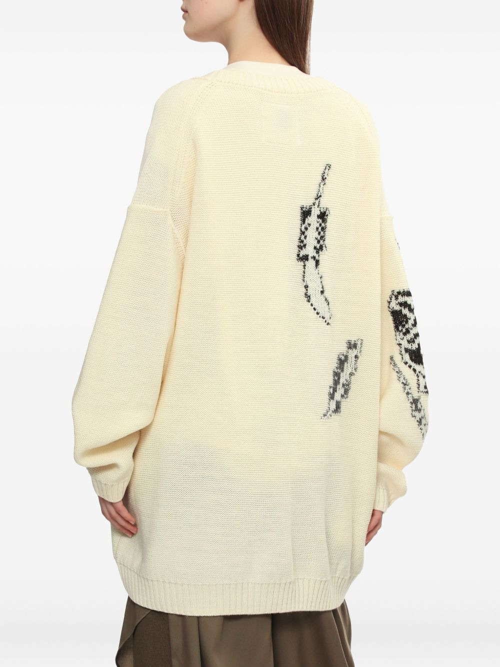 graphic-motifs cardigan - 4