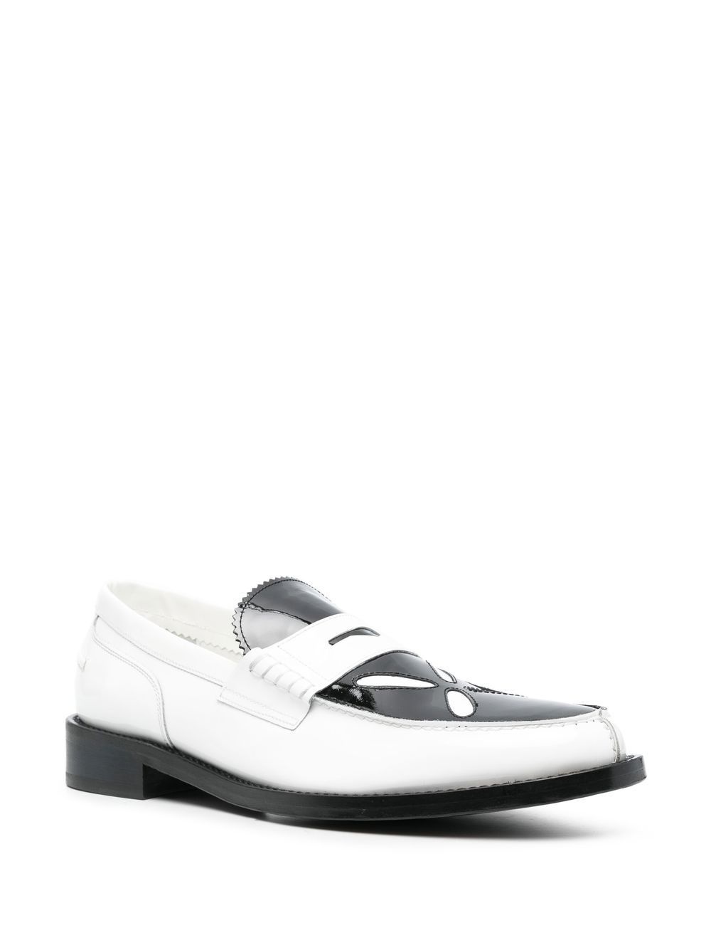 Slashed leather loafers - 2