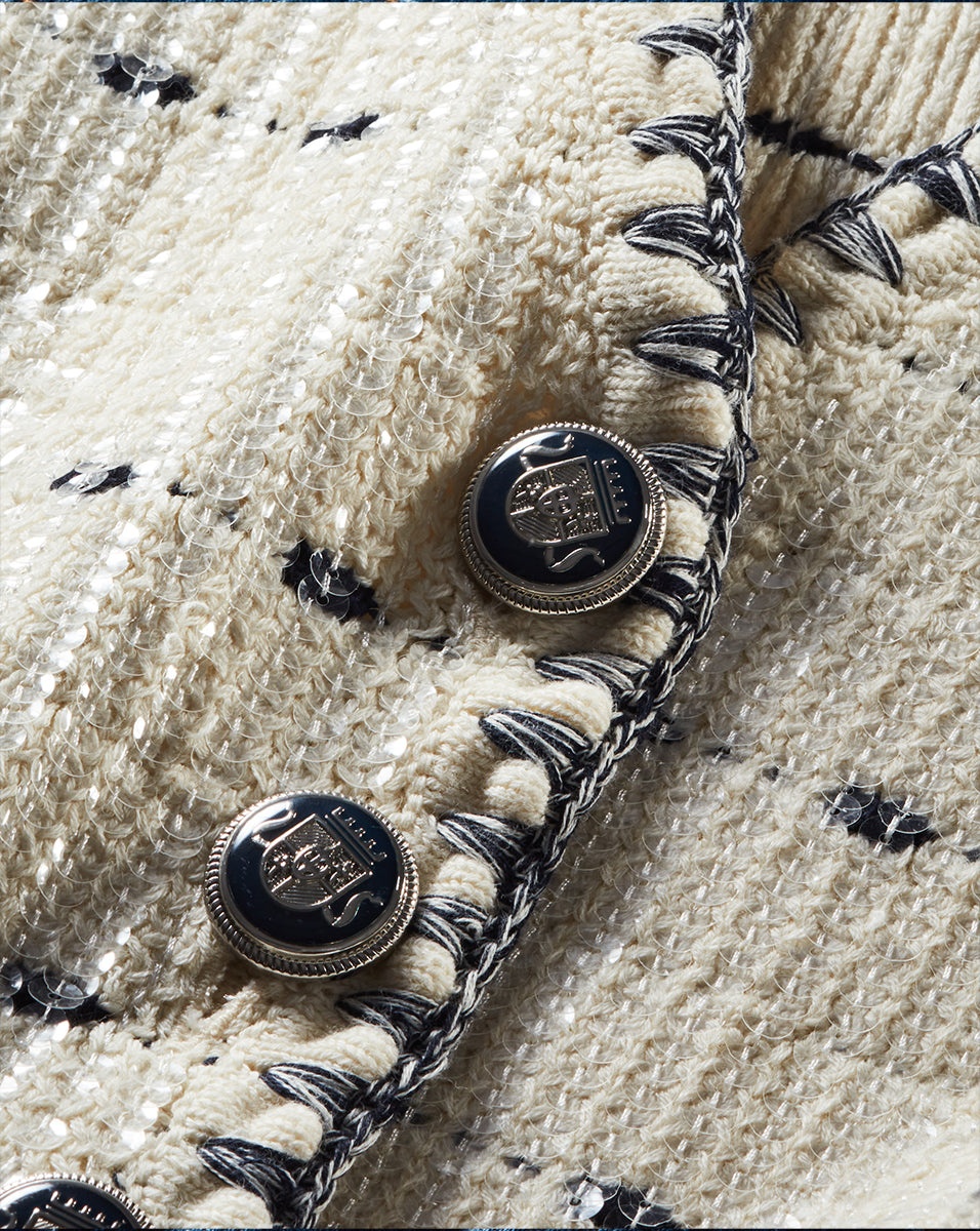 CERIANI SEQUINED KNIT JACKET - 3
