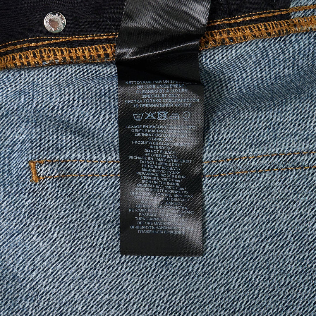 Loose Denim Pants Blue Wash - 3