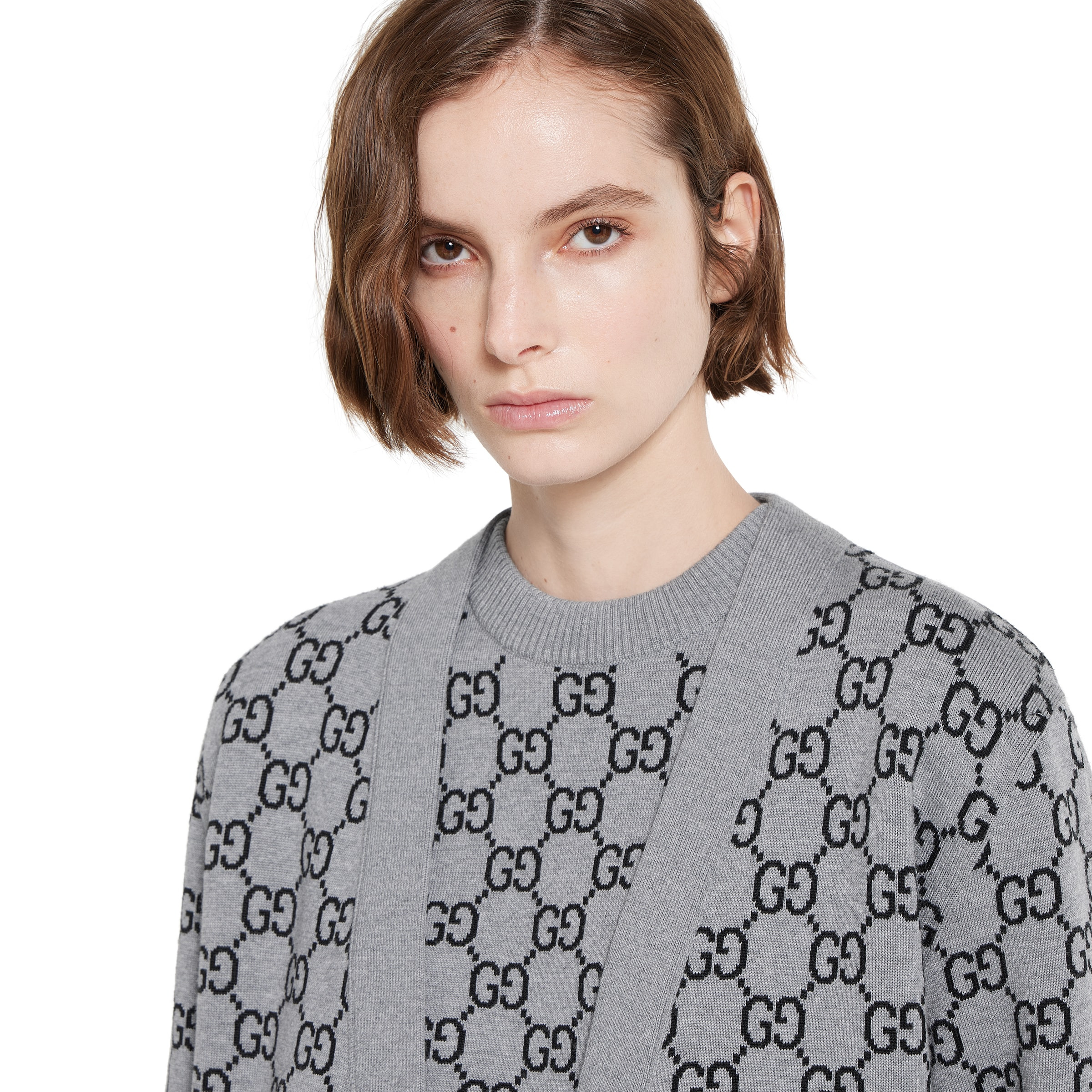 Reversible GG wool jacquard top - 5