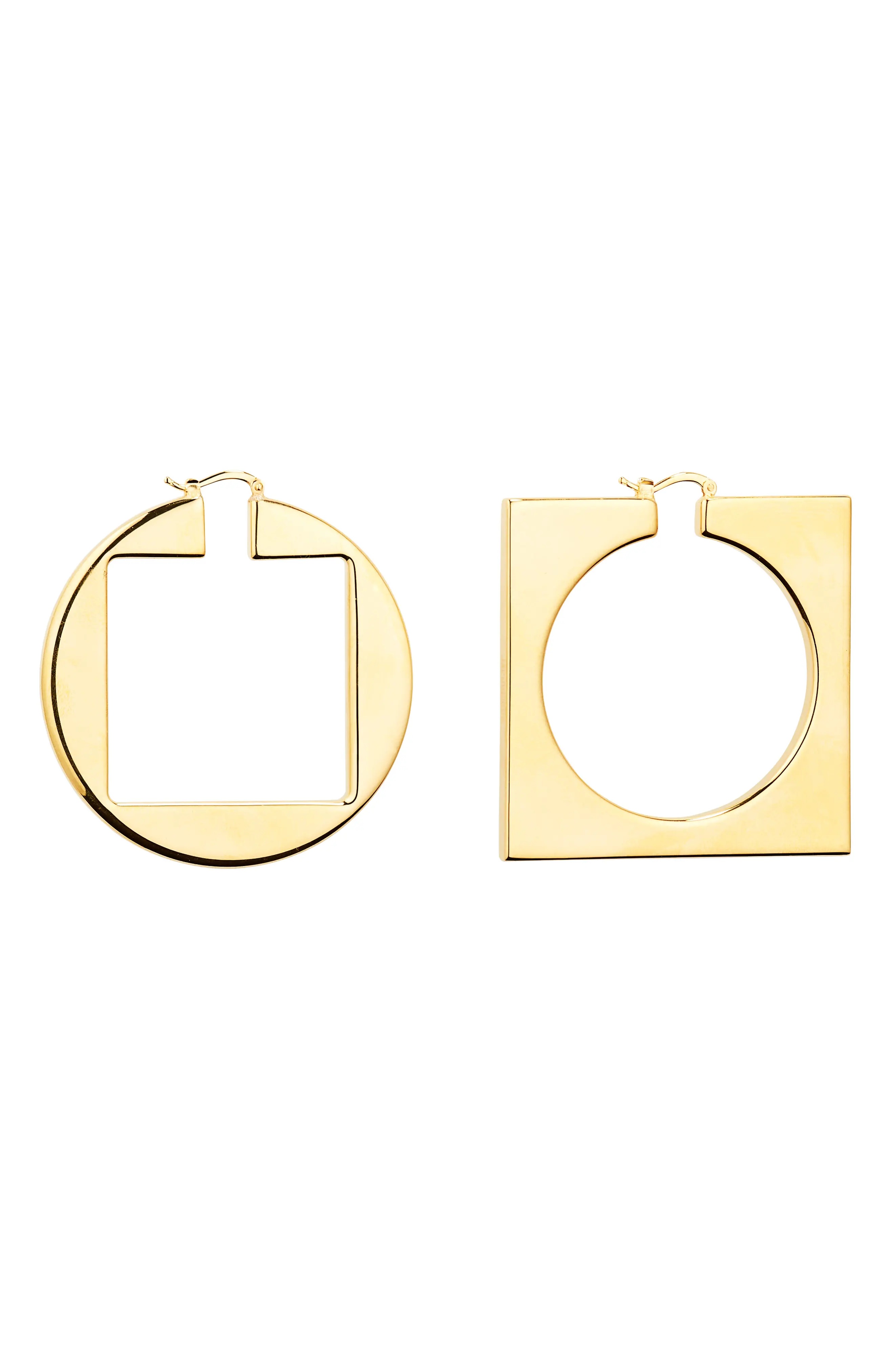 Les Creoles Rond Carré Misamatched Earrings - 4