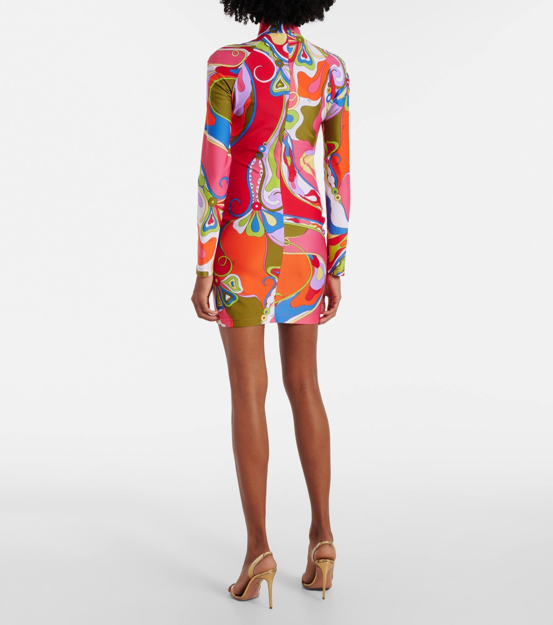 Orchidee jersey minidress - 3