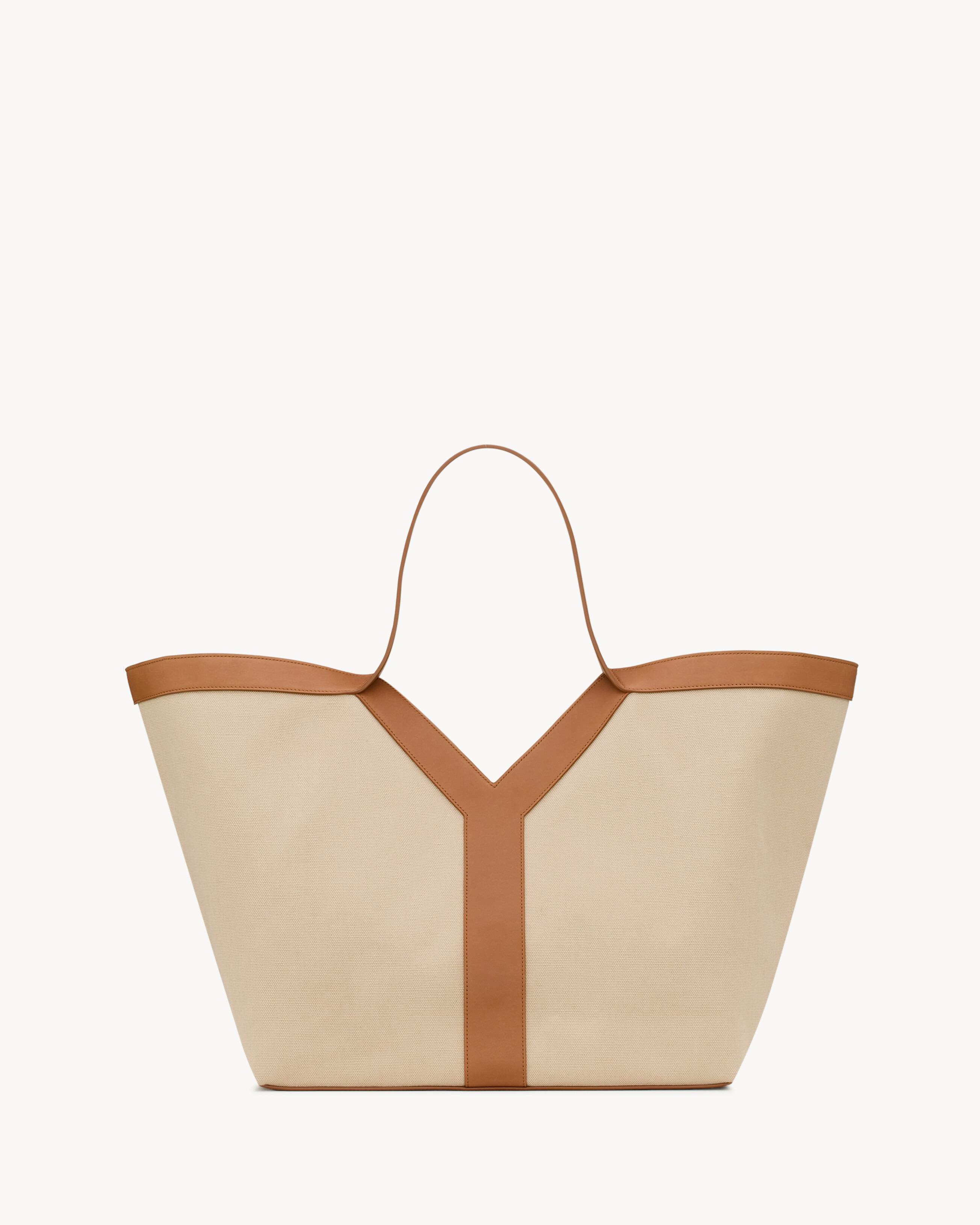 Y TOTE IN CANVAS AND LEATHER - 2