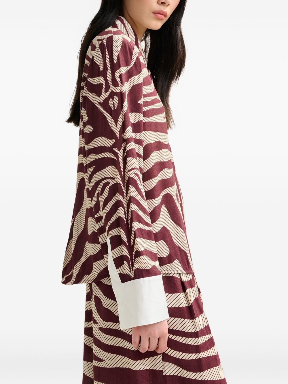 zebra-print shirt - 4