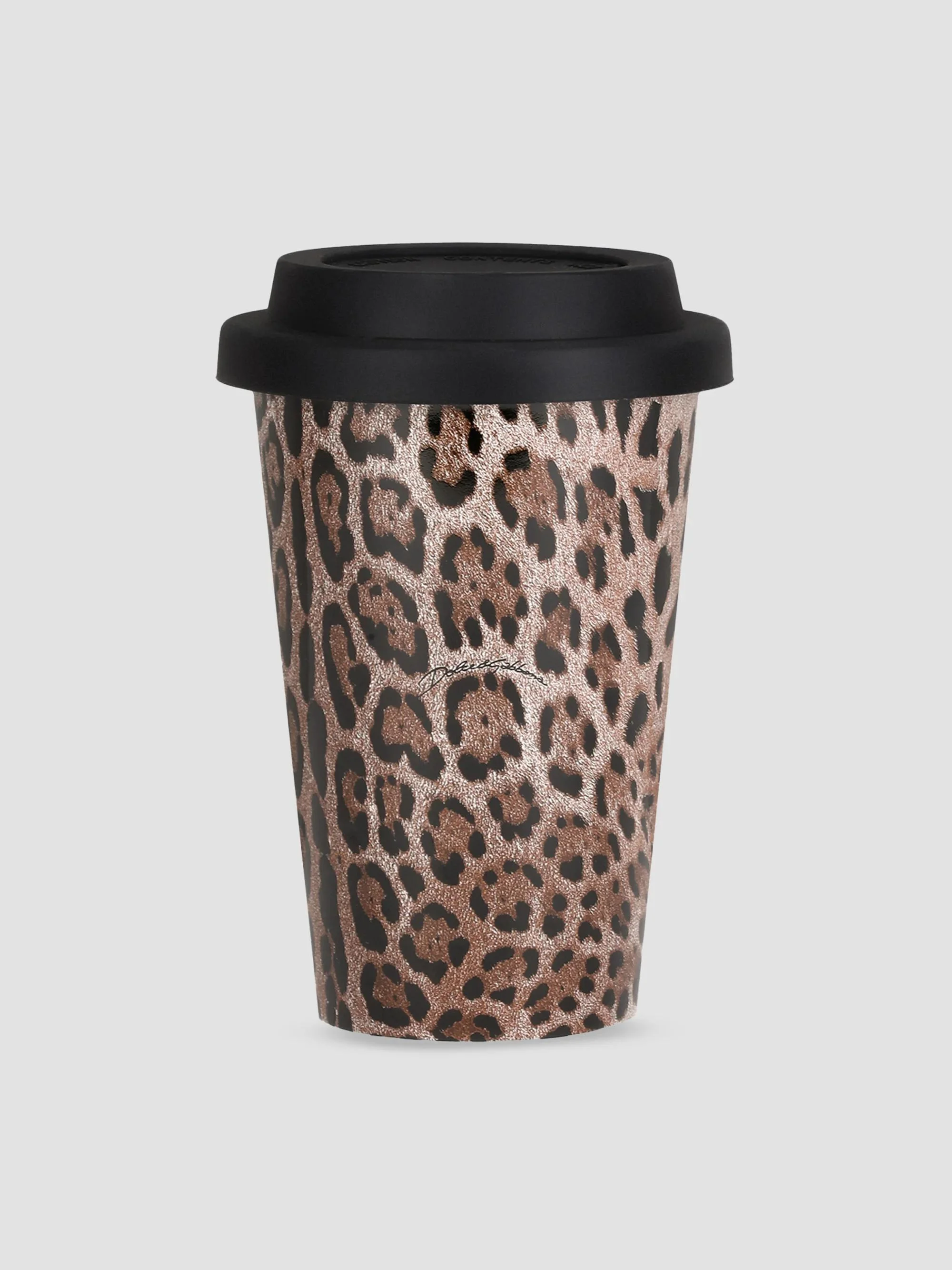 Leopard-Print Ceramic Travel Mug - Leopard - 1