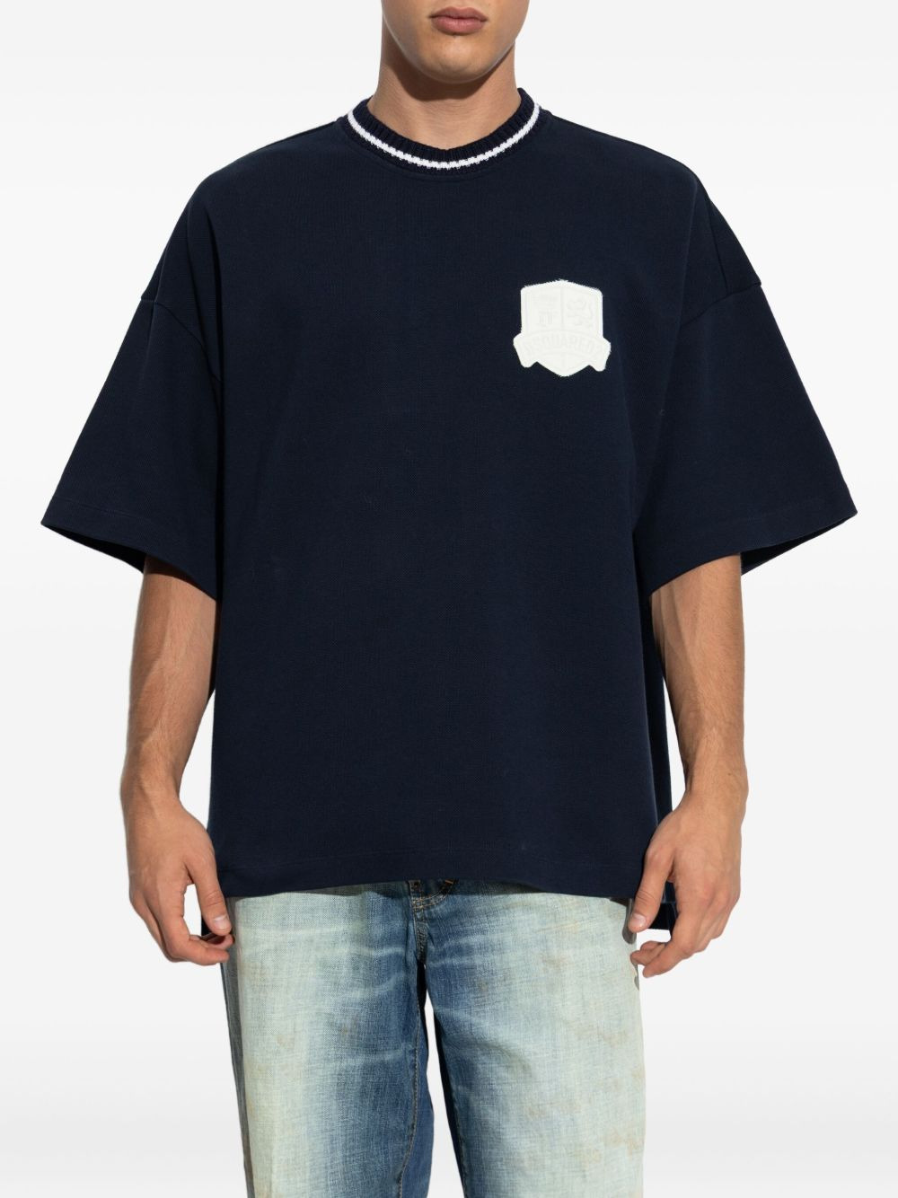 logo-patch short-sleeve T-shirt - 3