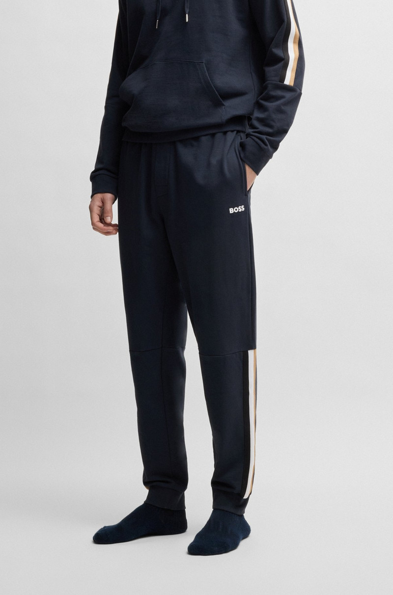 COTTON-TERRY TRACKSUIT BOTTOMS WITH TAPE INSERTS 2